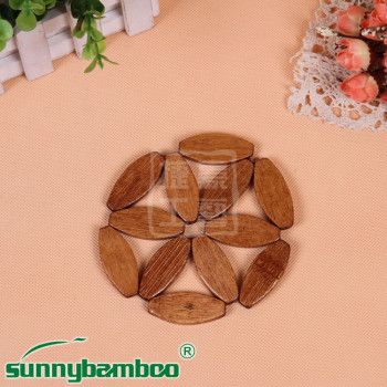 Factory direct sales of fashionable and high-quality bowl MATS, plate and basin MATS, heat-insulating and heat-resistant MATS, wooden coasters, and wooden square bowl MATS