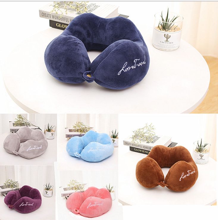Yiwu Selection u-shaped pillow double hump air travel neck guard pillow adult nap pillow male and female student memory pillow thumbnail