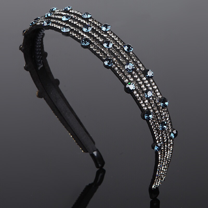 Headband Wide Side With Teeth Hair Accessories Korean Headband Rhinestone Hair Clip Korean Version With Diamond Personality Female Hair Accessories Grottoes details Picture
