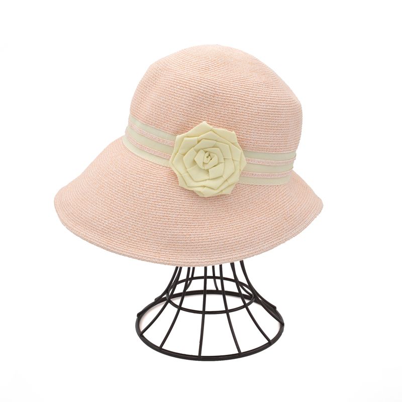 A Japanese-style pink straw hat