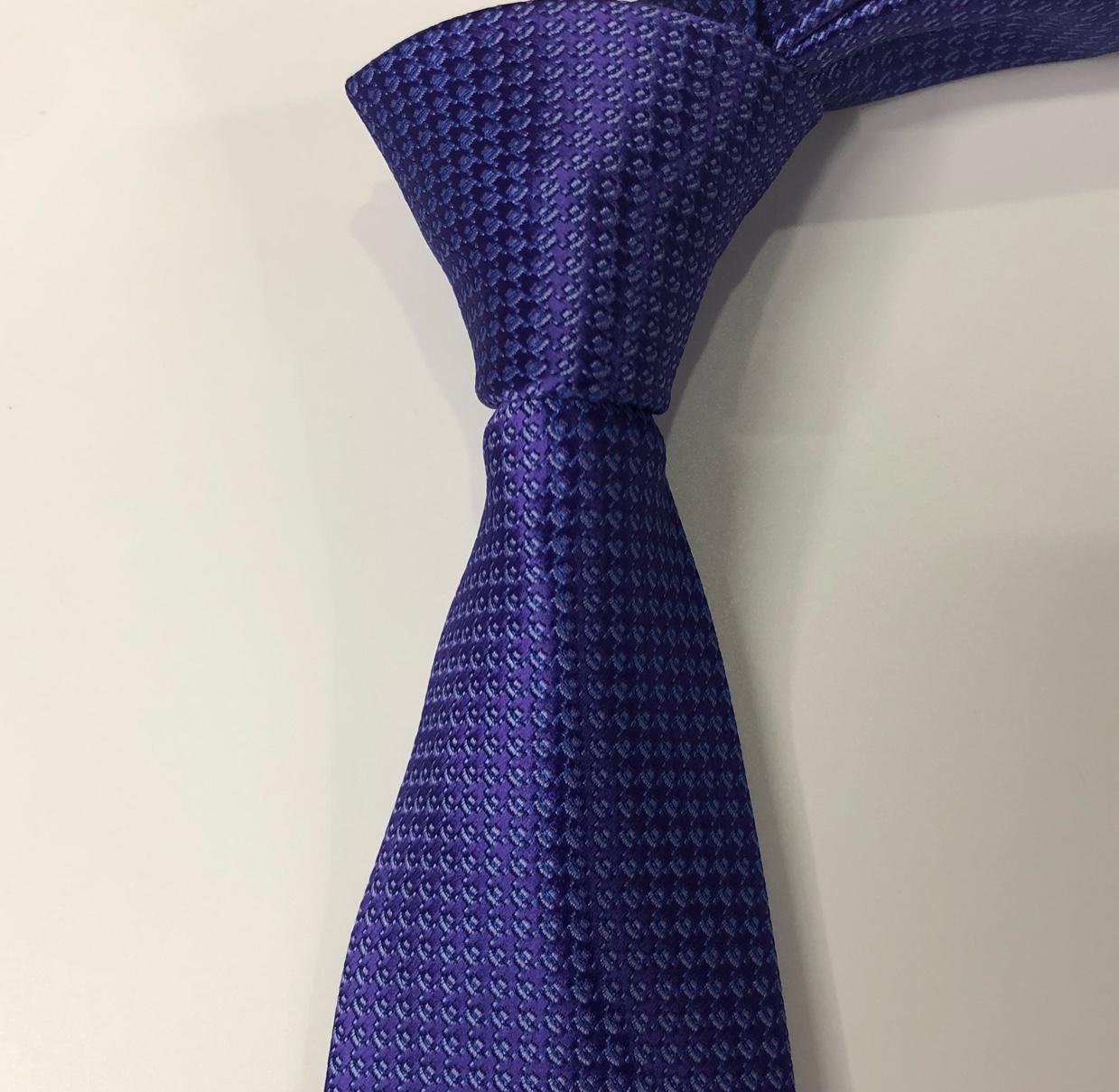 最新紫色时尚男士领带批发编织提花涤纶领带工厂详情图3