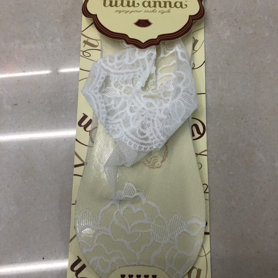 全蕾丝白色船袜，5色