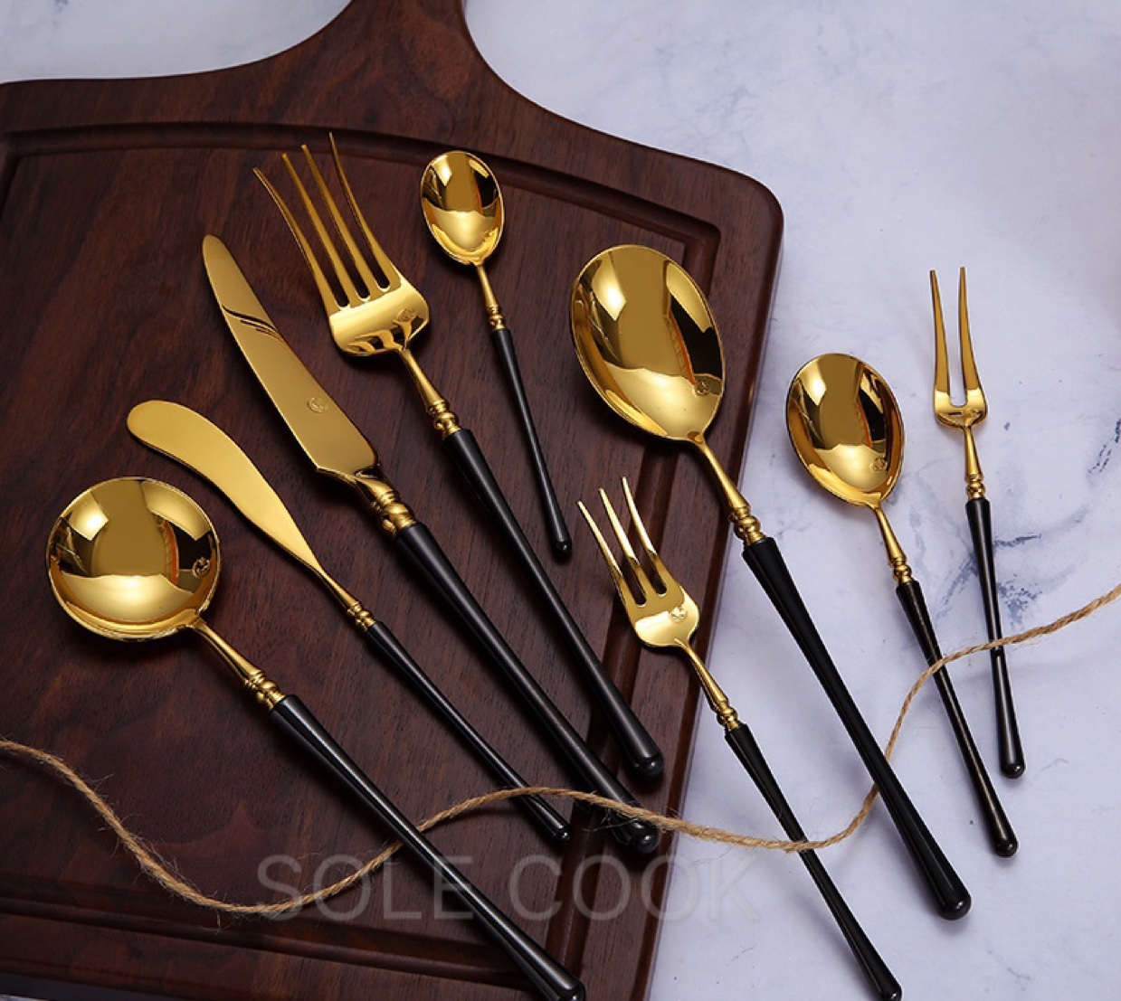 Sc-g01 Torch series stainless steel knife fork spoon western tableware steak knife fork spoon fruit fork thumbnail