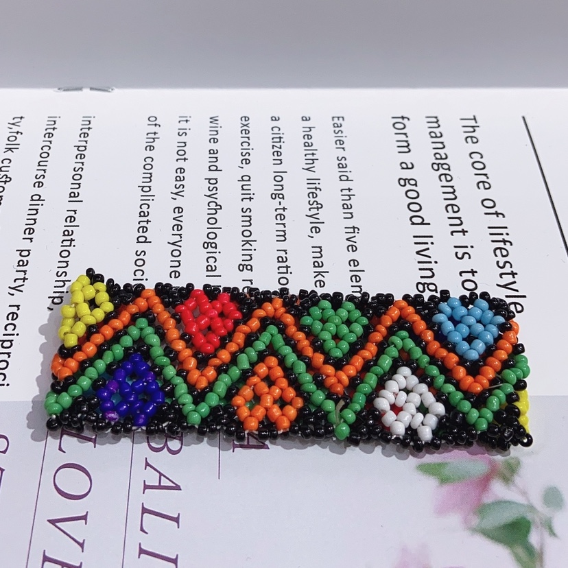 Handmade rice bead woven bracelet details Picture