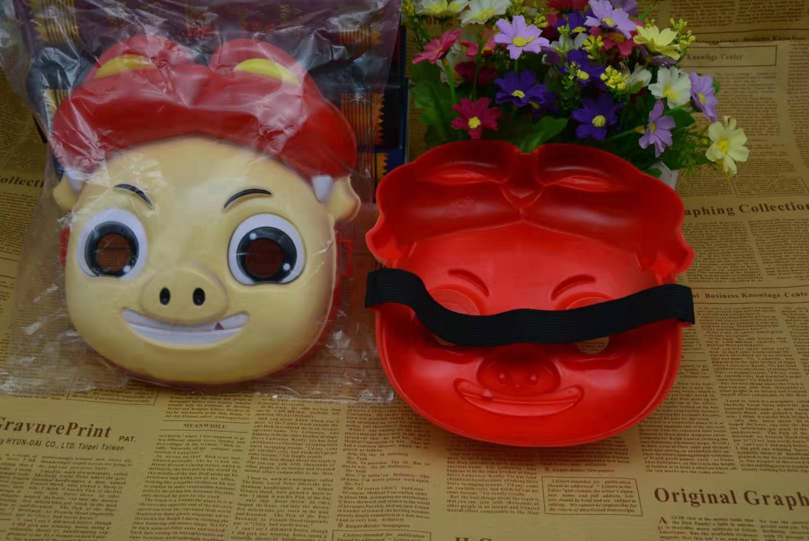 网络爆款儿童面具参加交友会活动可爱造型五个表情新款热卖抖音详情图6