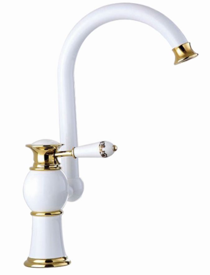 TC-1584 kitchen faucet Pearl White