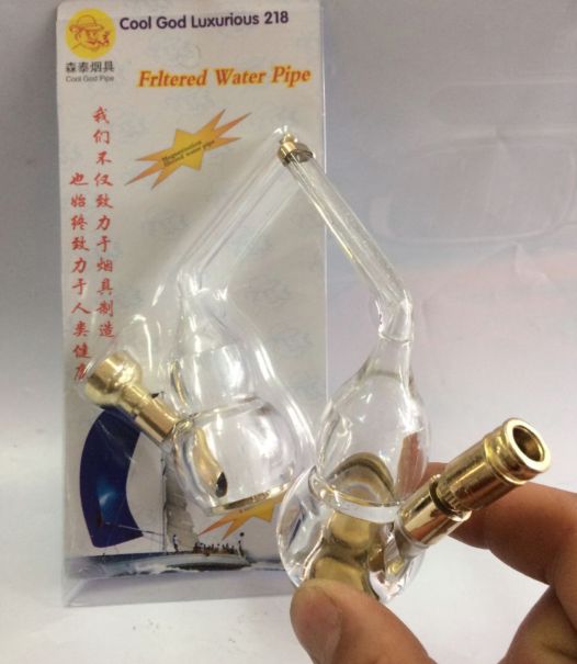 纯铜 水烟壶烧锅 水烟袋烟斗旱烟袋两用通用全套 似玻璃透明过滤详情图7