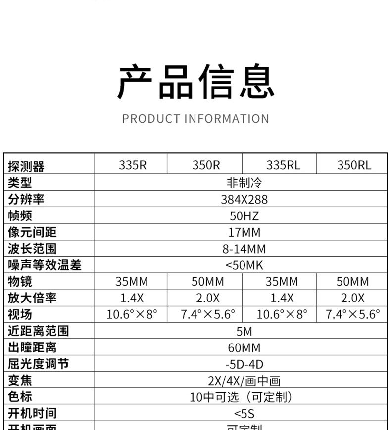 ZIYOUHU DE-350R 热成像夜视镜全黑巡逻红外线单筒望远镜厂家直销详情图8