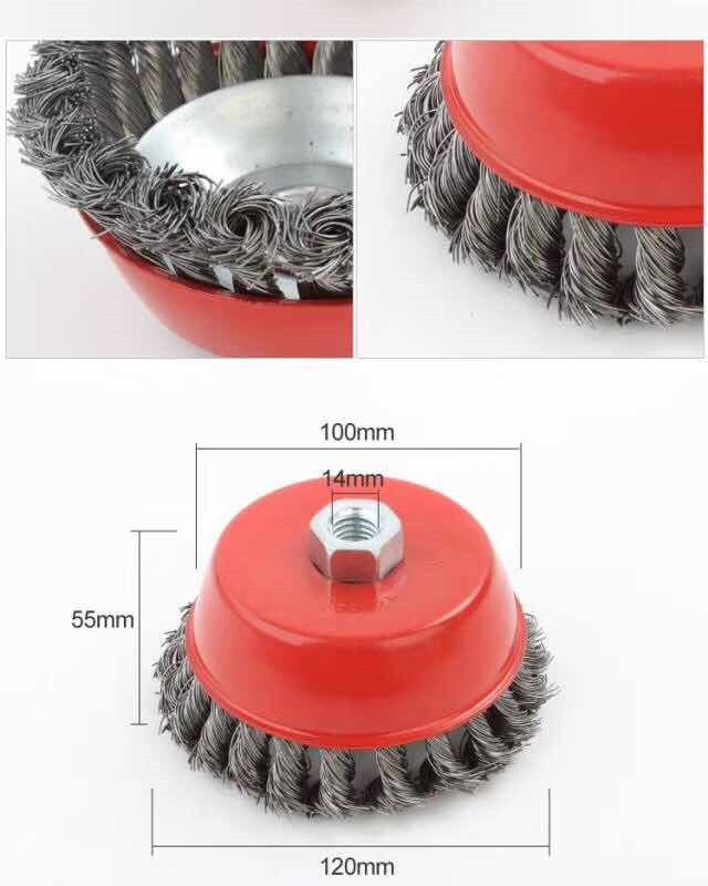 扭丝轮碗型角磨机钢丝轮 钢丝刷 除锈打磨专家工业级 3寸4寸5寸详情图1