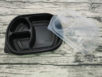 三格带盖餐盒18003