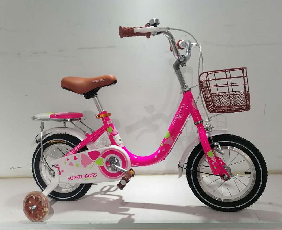 Steel frame bicycle with training wheels for children 22-673