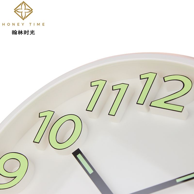 Modern, fashionable and simple 12.8-inch round three-dimensional digital clock, Nordic style personalized decoration home wall clock hanging clock Application Scenario