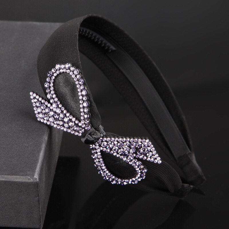 Headband Hair Accessories Rhinestone Bow Hair Clip Hair Clip Bangs Clip Clip Wide Edge Headband Korean Mesh Headband Clip details Picture