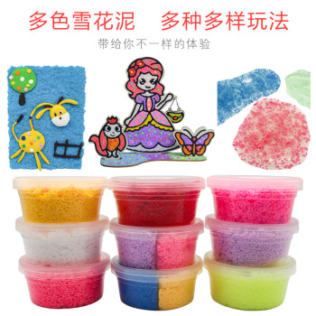 Snow clay Pearl Clay Sticky foam particles for Christmas Halloween decoration DIY materials Slimes accessories