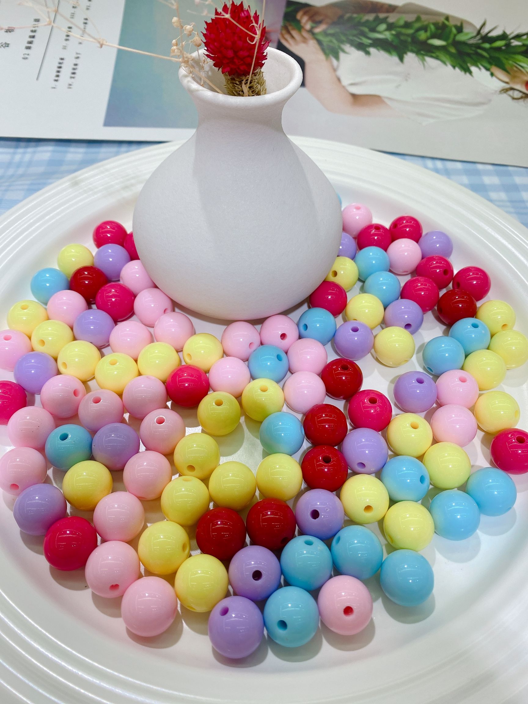 Chen Ming jewelry 16MM solid color beads DIY handmade beads jewelry accessories thumbnail