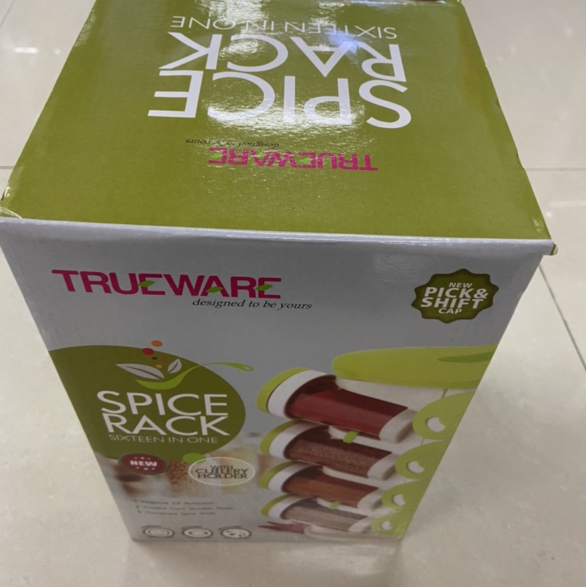 Spice rack Rotating Seasoning Box 16-piece set Insert tree-shaped green seasoning jar Multi-hole adjustable seasoning bottle rack Application Scenario