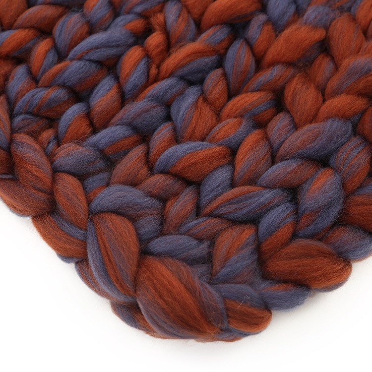 DIY hand-woven super thick wool blanket with floral Merino patterns Application Scenario