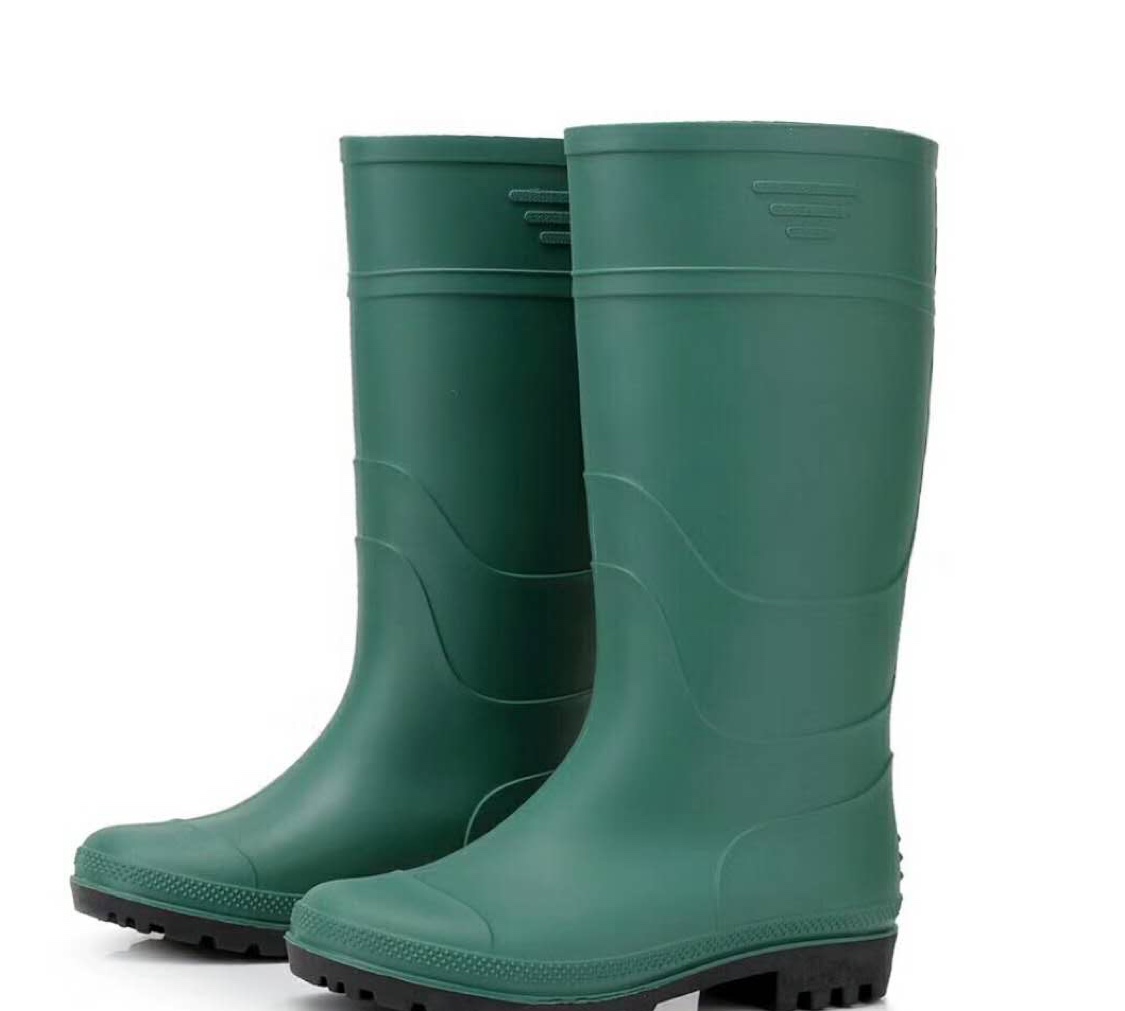 Green rain boots without steel toe thumbnail