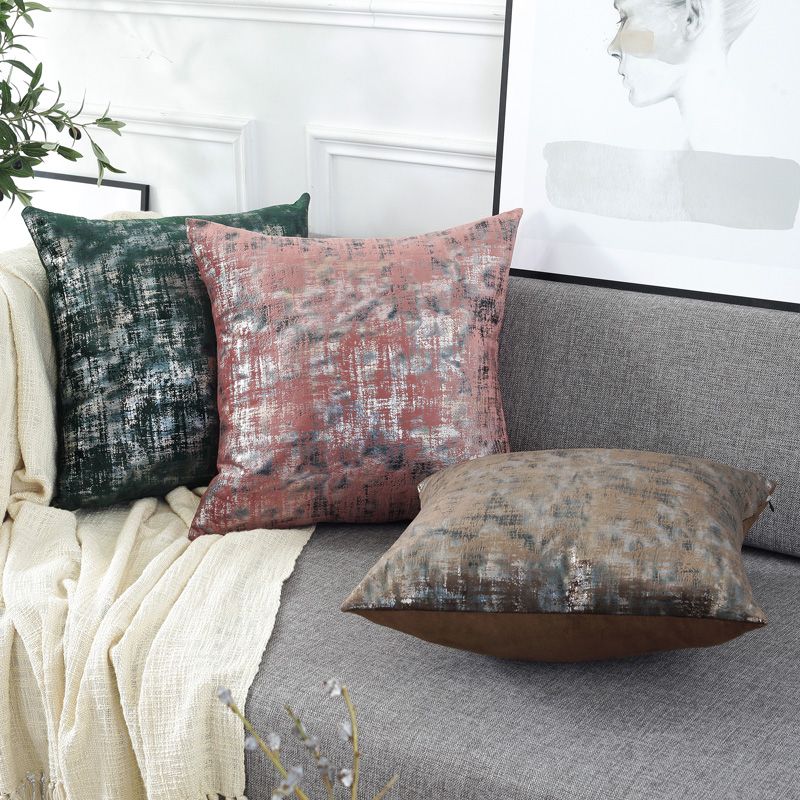 The pillow cushion is made of sofa velvet with gilding technique and is a headrest for the living room Item Picture