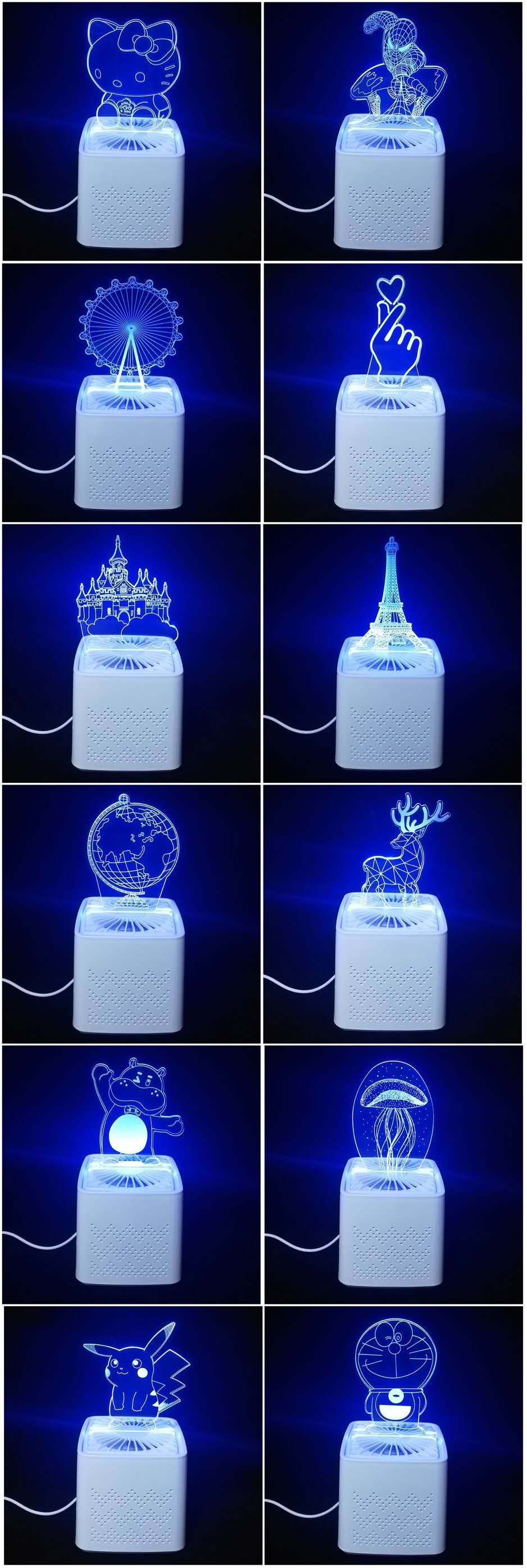 3d灭蚊灯 3的小夜灯 创意屋内摆件  起夜灯详情图8