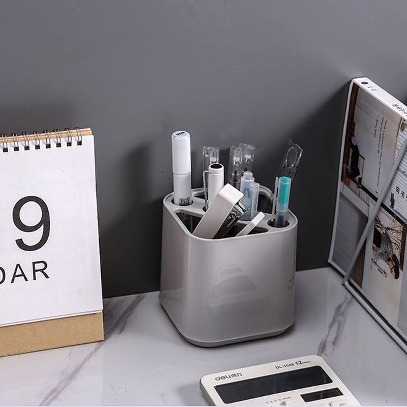 Storage box, office storage rack, stationery pen holder, advertising customization, LOGO printing, multi-functional plastic toothbrush holder Application Scenario