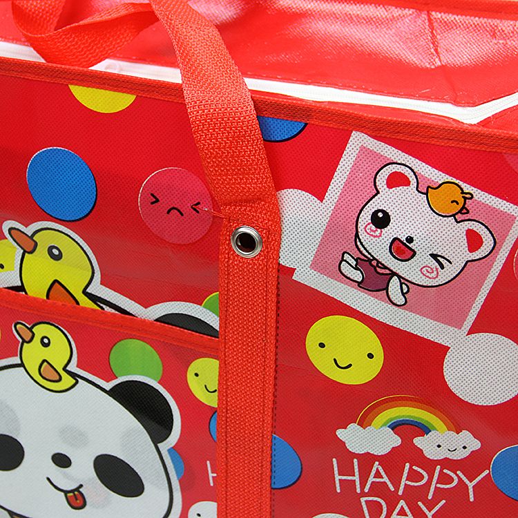 Bolsos de compras no tejidos ecológicamente engrosados y resistentes al agua. Bolsa de almacenamiento. Bolsillo abierto detail image 4