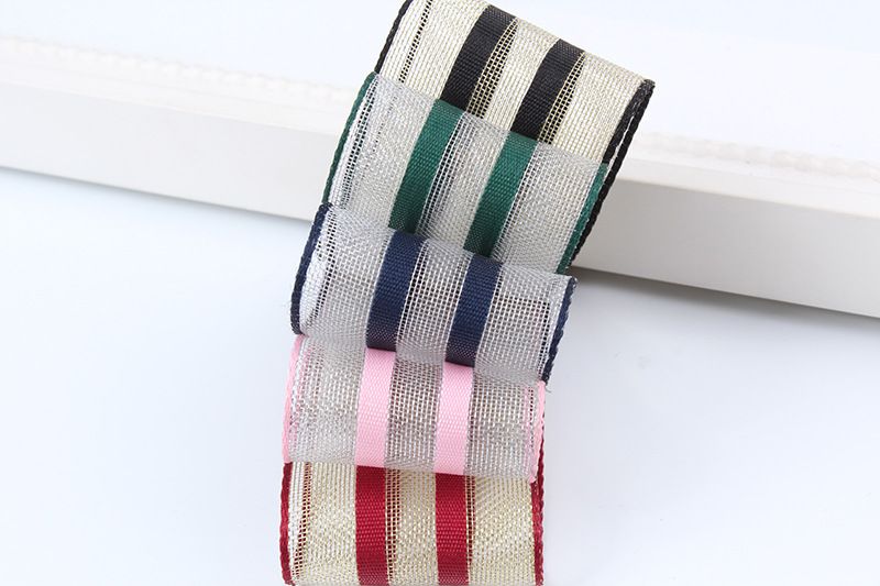 Factory Promotion Tinsel Stripes With Korean Version Handmade Diy Bow Material Gold Silver Metal Mesh Belt