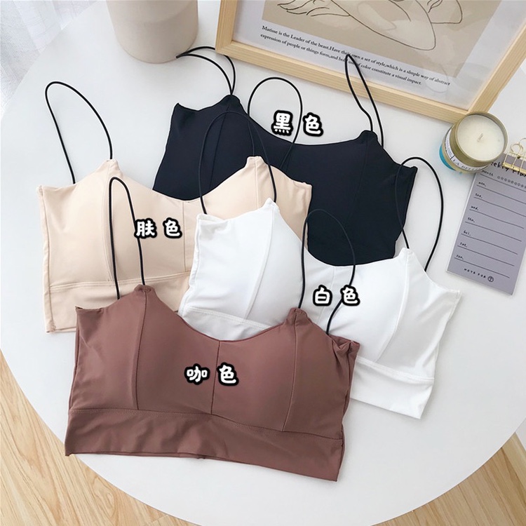 Ice Silk Beauty Back Halter vest bra, one-piece strapless bra, women's summer thin, small breast close-fitting details Picture