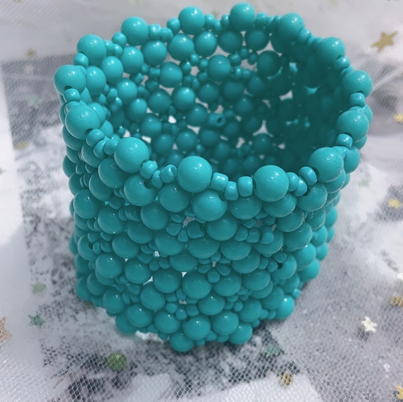 Rice bead woven bracelet