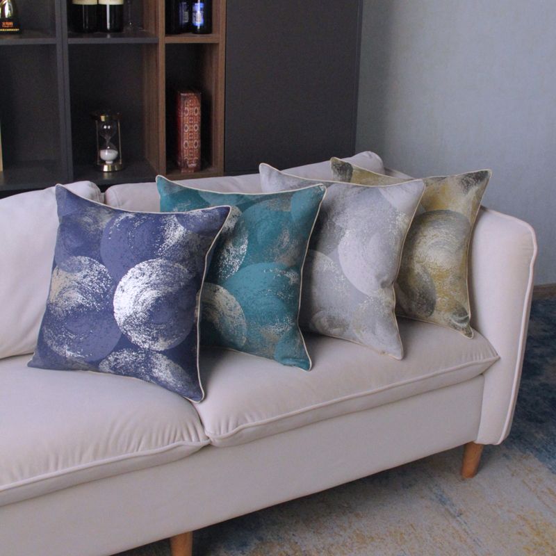 The light luxury throw pillow, sofa cushion, silk-like living room headboard pillow, high-end edge-wrapped luxury Specification image