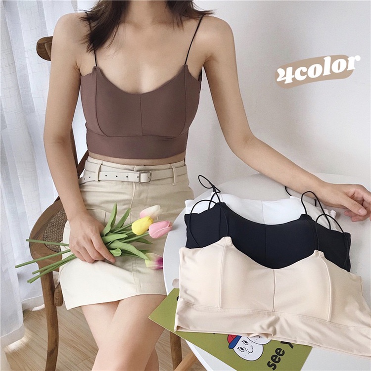 Ice Silk Beauty Back Halter vest bra, one-piece strapless bra, women's summer thin, small breast close-fitting