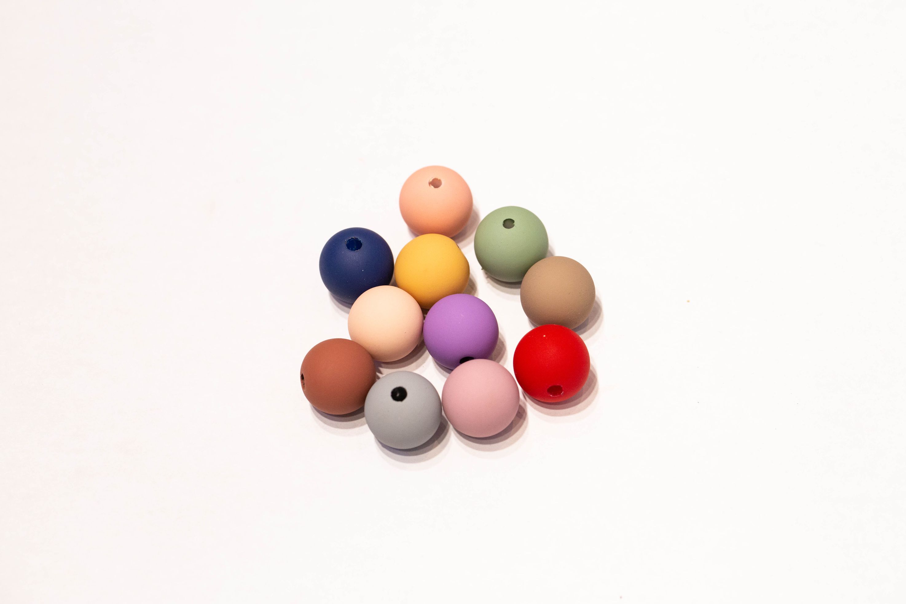 DIY children's accessories spray rubber paint big straight hole candy colored rubber beads necklace hair cord accessories materials thumbnail