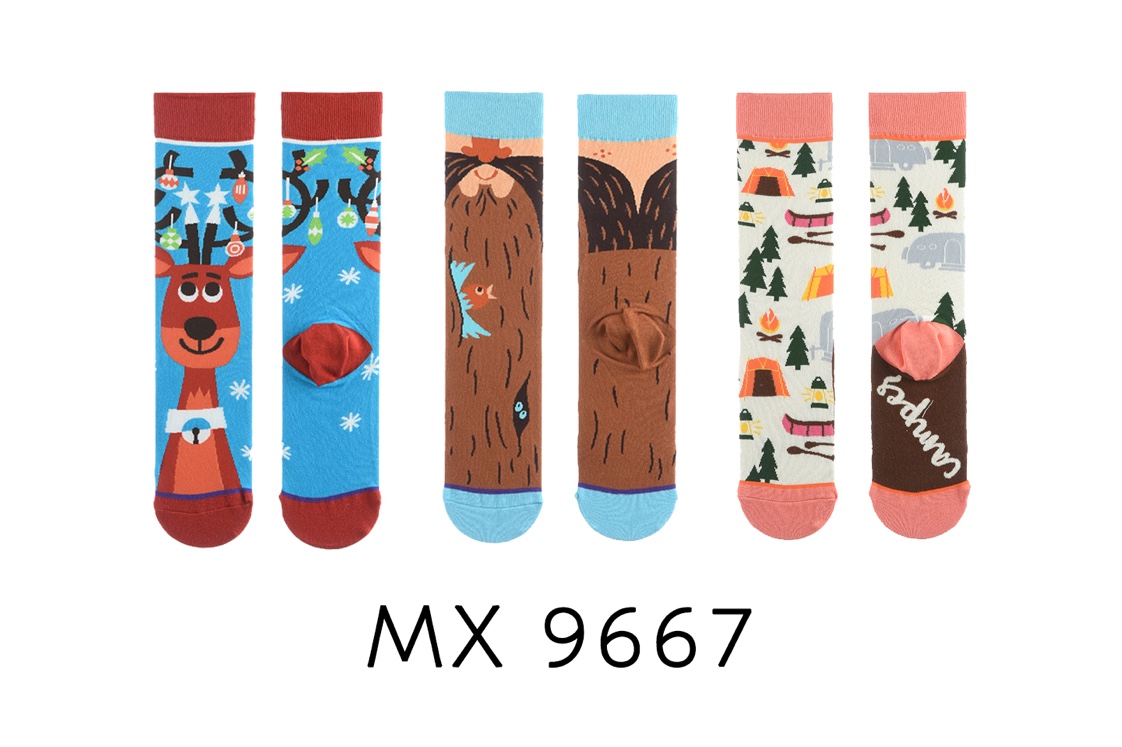 MOXIAO colección de navidad mujer calcetines altos rectos mujer Item Picture