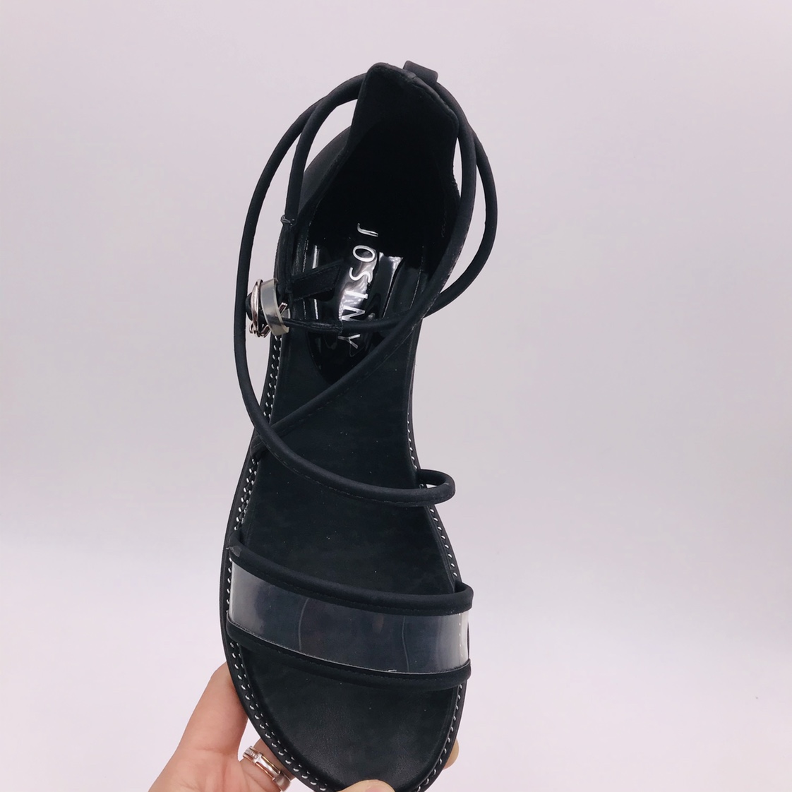 Victory Shoes' new Roman sandals for women, summer sandals, fairy-like style, flat, one-shoulder strap, soft sole, versatile women's shoes Specification image