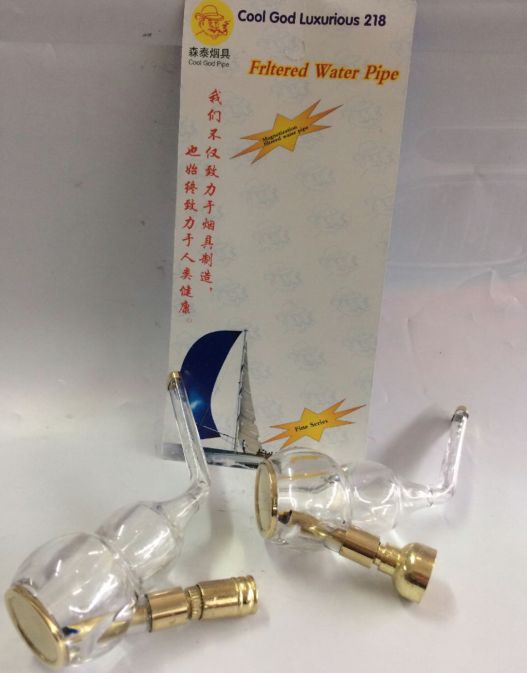 纯铜 水烟壶烧锅 水烟袋烟斗旱烟袋两用通用全套 似玻璃透明过滤详情图6