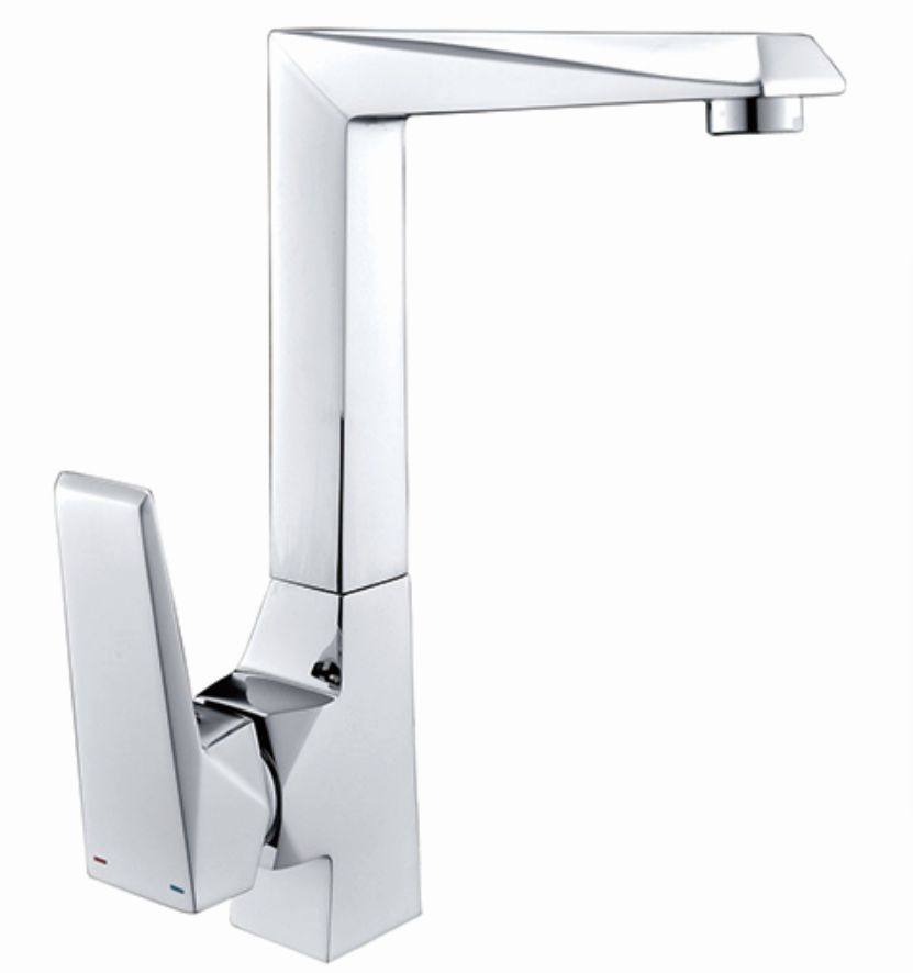 The TC-1583 kitchen faucet is chrome-plated