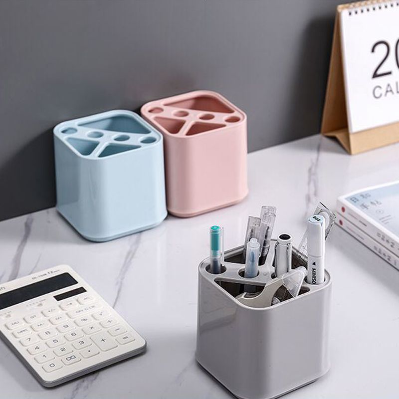 Storage box, office storage rack, stationery pen holder, advertising customization, LOGO printing, multi-functional plastic toothbrush holder details Picture