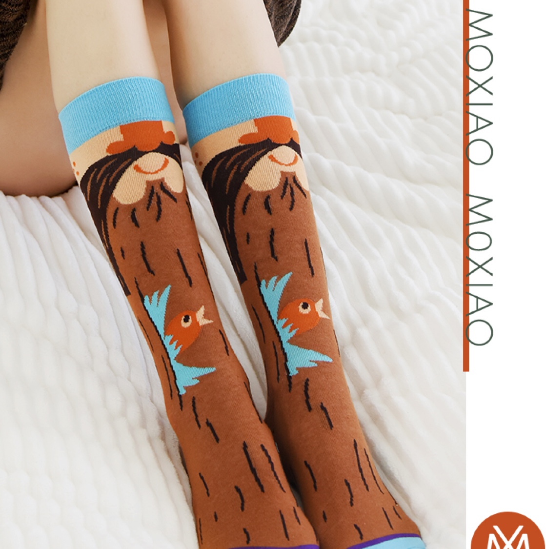 MOXIAO colección de navidad mujer calcetines altos rectos mujer Specification image