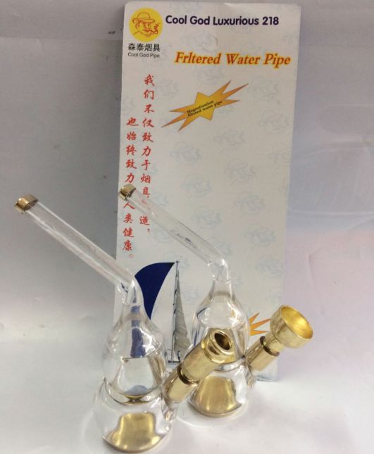 纯铜 水烟壶烧锅 水烟袋烟斗旱烟袋两用通用全套 似玻璃透明过滤详情图2