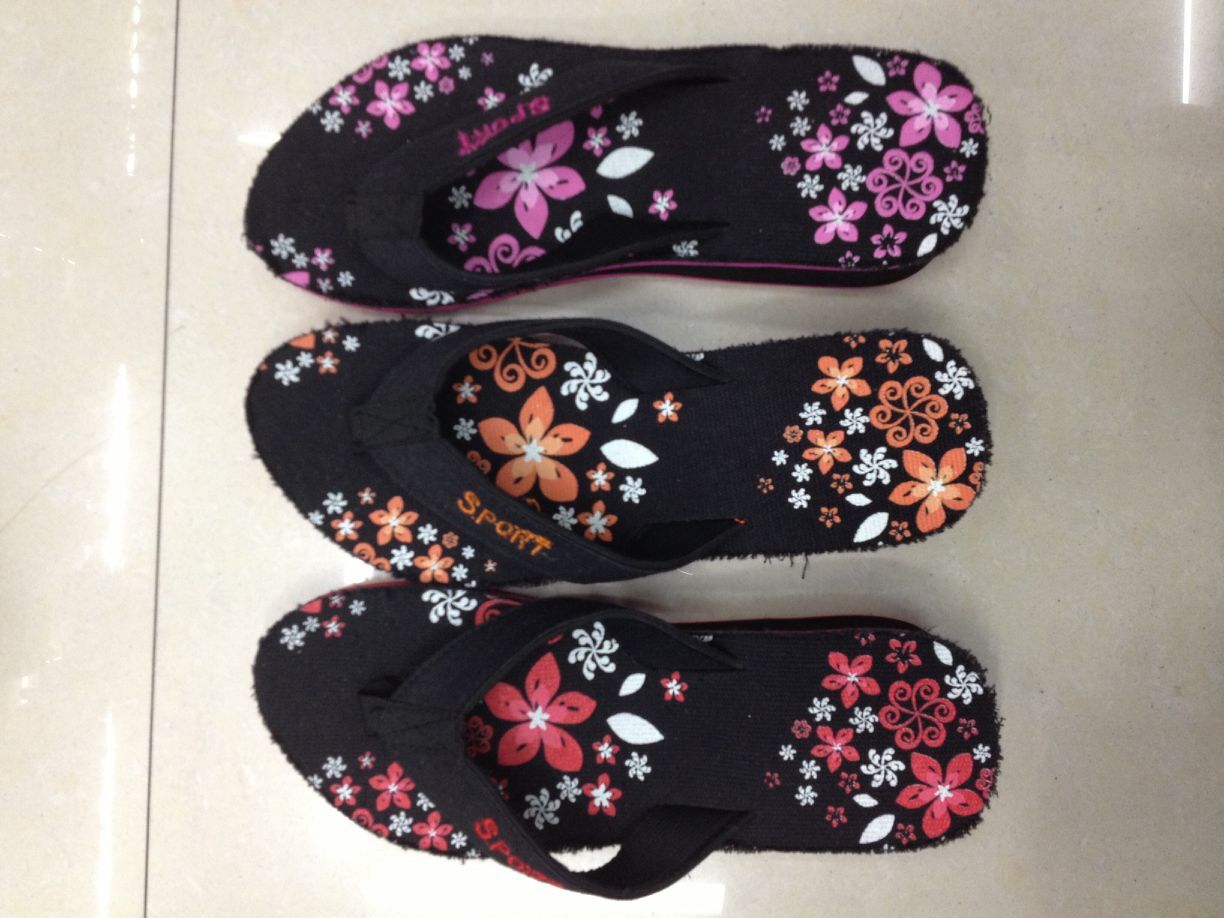 2020 Beach shoes wholesale 2000 minimum order high-heel PU printing thumbnail