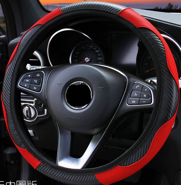 Carbon fiber steering wheel cover without inner ring tightness