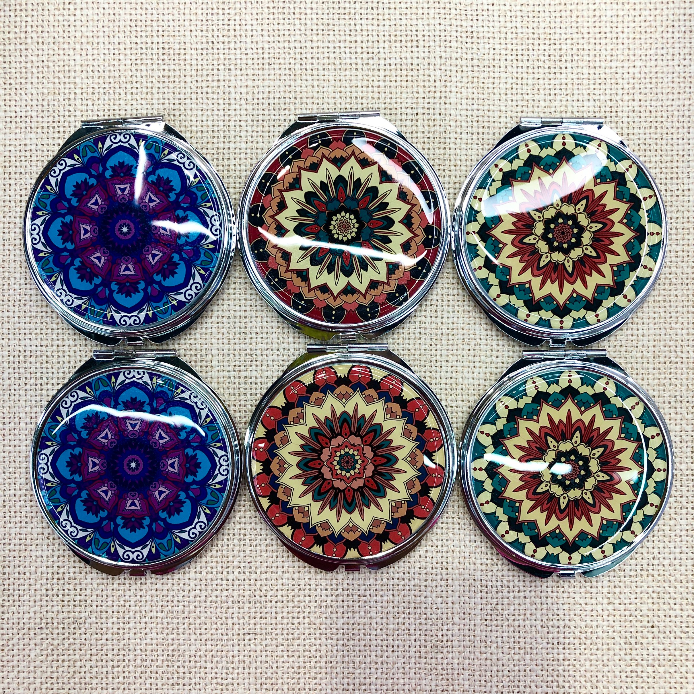 简易滴胶镜子 双面折叠口袋化妆镜 可印logo 广告礼品详情图1