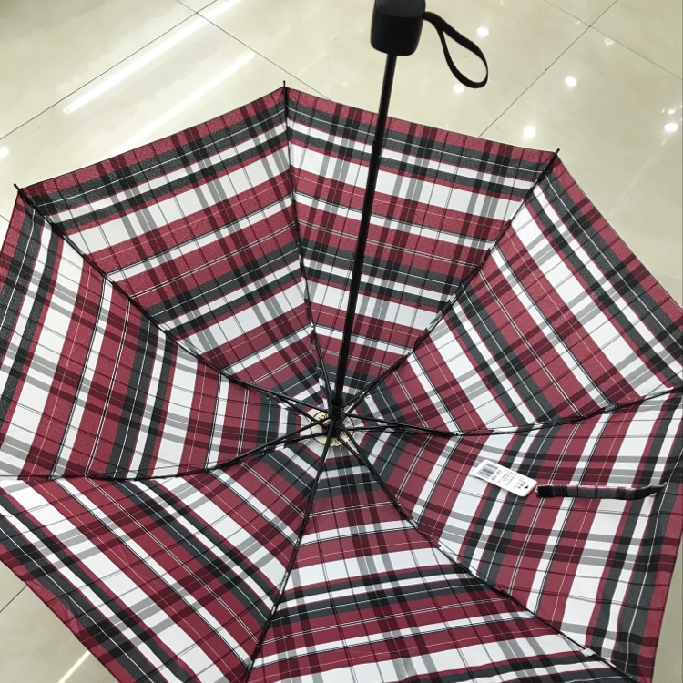 Item 358F Yarn-Dyed Gingham Triple Folding Umbrella Specification drawing