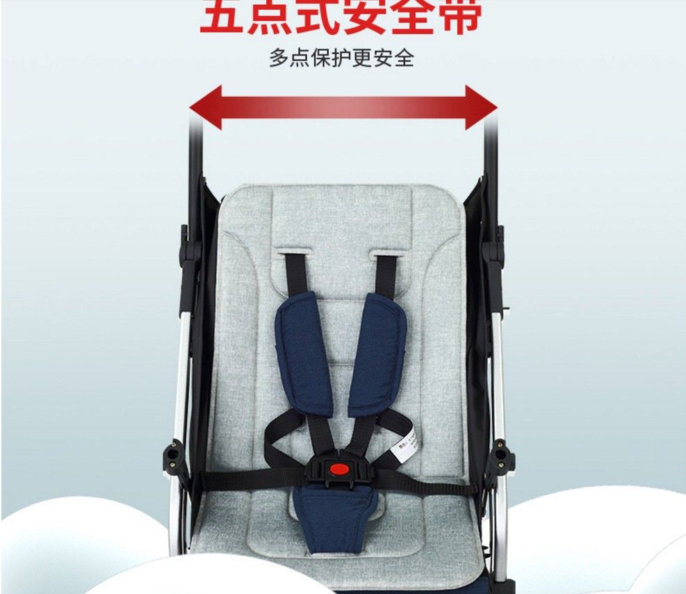新款高景观口袋车婴儿车可折叠可坐可躺伞推车可折叠携带方便详情图7