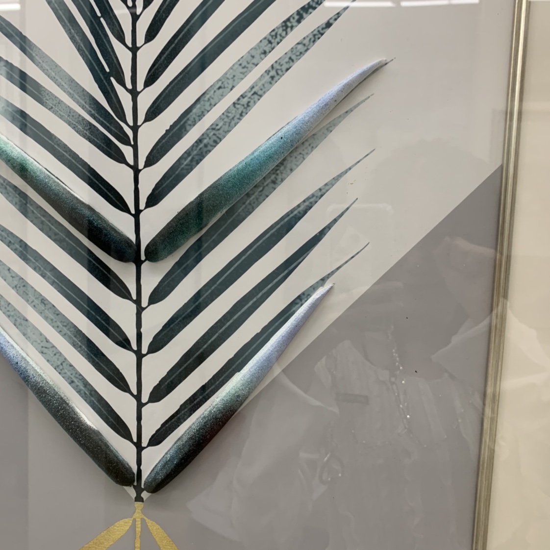 现代中式简欧美式风格客厅沙发背景装饰画 相框60*80细节图