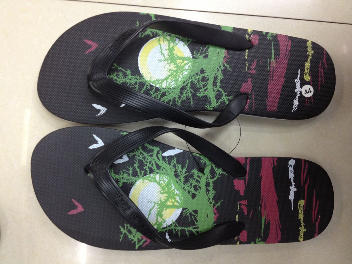 Beach shoes wholesale 2000 minimum order high-heel PU printing thumbnail
