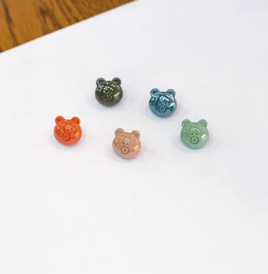 Factory direct selling solid color UV color hair accessories New Korean version of diy hair rope beaded rubber beads thumbnail