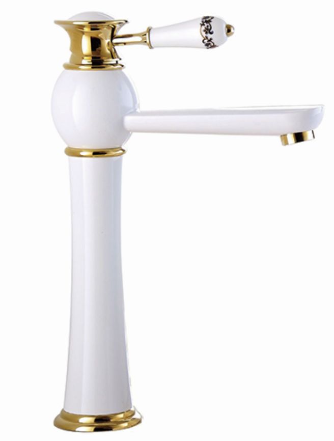 TC-10171 Basin Faucet - High Pearl White