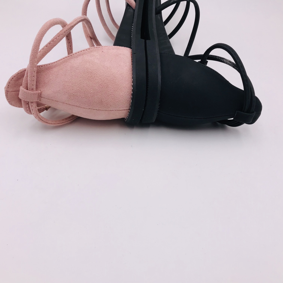 Victory Shoes' new Roman sandals for women, summer sandals, fairy-like style, flat, one-shoulder strap, soft sole, versatile women's shoes Item Picture