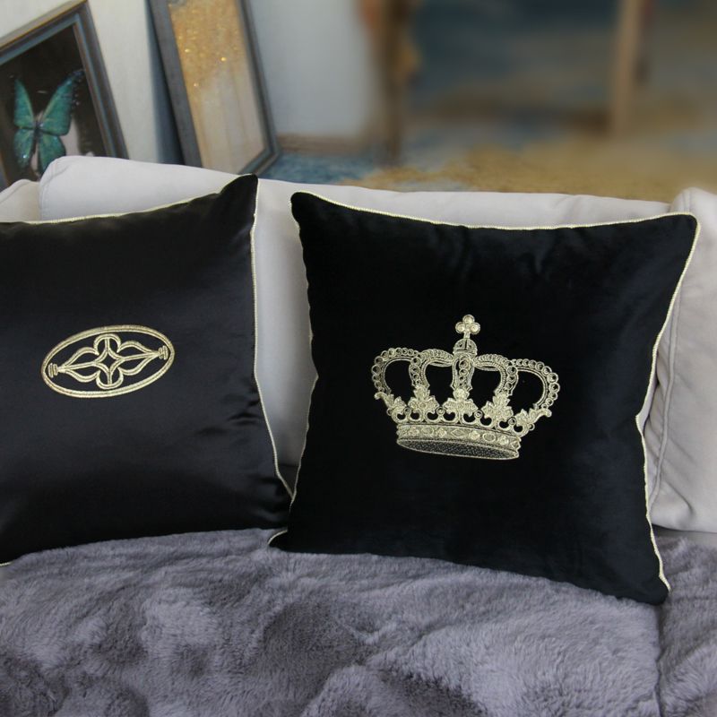 Sofa cushions, living room headboard embroidered Chinese-style cushions, office sofa cushions, bay window pillowcases Specification image